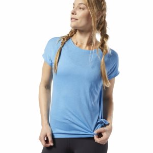 Reebok One Series Burnout T Shirt Damen - Blau - DE 907-AED